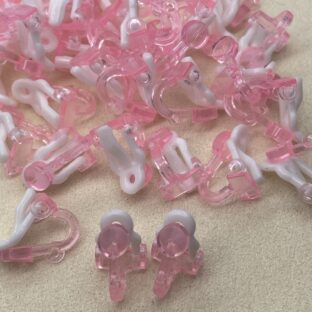 キッズ用　イヤリングパーツ　50個入り　ピンク【AP-ER-50-PNK】