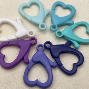 プラスチックカン　ハート　ブルーミックス　30個【PK-BLUMIXｈ】