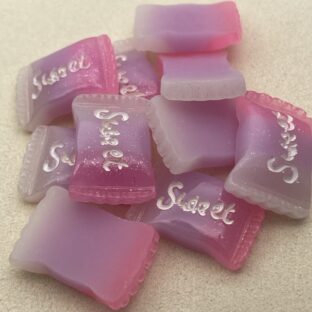 デコパーツ　キャンディ　ピンク10個入り　貼り付けパーツ【DP-CY-004-PNK】