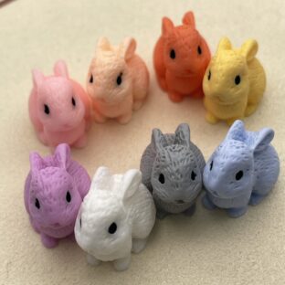 デコパーツ　うさぎ 8個入り　貼り付けパーツ【DP-RBT-004】