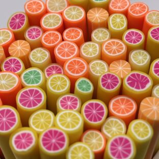 スライス棒　くだもの　イエロー系　13本　貼り付けパーツ【SB-F01】