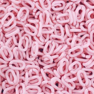 プラチェーンパーツ　100個入り　ピンク【CP-15-9-pkl】