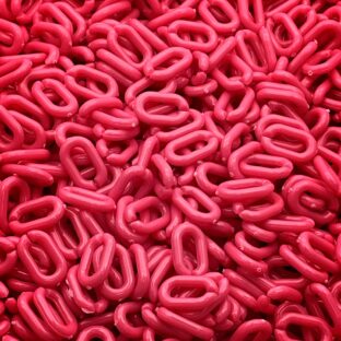 プラチェーンパーツ　100個入り　ショッキングピンク【CP-15-9-pks】