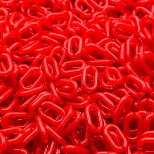 プラチェーンパーツ　100個入り　レッド【CP-15-9-rd】