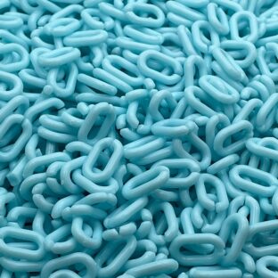 プラチェーンパーツ　100個入り　スカイブルー【CP-15-9-bln】