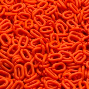 プラチェーンパーツ　100個入り　オレンジ【CP-15-9-or】