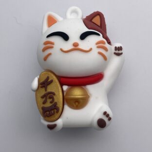 プラチャーム 招き猫　ホワイト　1個入り【PCM-mcw】