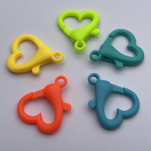 プラスチックカン　ハート　グリーンミックス　30個【PK-GRNMIXｈ2】