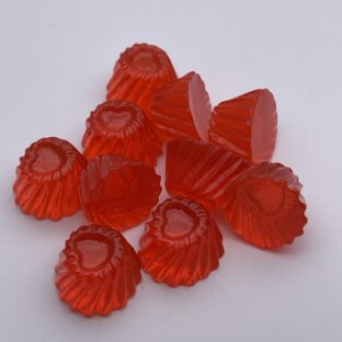 デコパーツ　ゼリー　レッド　10個入り　貼り付けパーツ【DP-JY-001-RED】