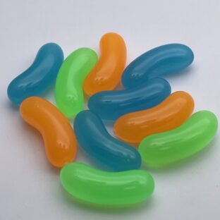 デコパーツ　ゼリービーンズ　ブルーミックス　10個入り　貼り付けパーツ【DP-JY-010-bMIX】