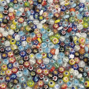 ミッレフィオーリ　フラットラウンド　4㎜　80個入り【GB-ｍｆ-fr04】