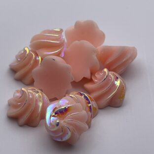 デコパーツ　ホイップクリーム　オーロラピンク　10個入り　貼り付けパーツ【DP-CM-002-PNKA】