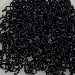 カラー丸カン　25個入り　8㎜　ブラック【MCC-BLK】