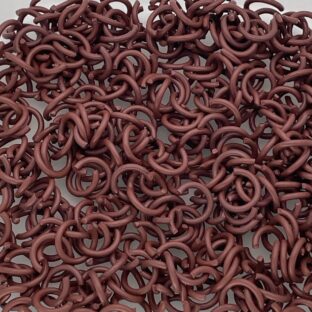 カラー丸カン　25個入り　8㎜　ブラウン【MCC-BRN】