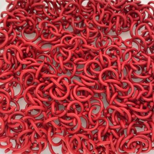 カラー丸カン　25個入り　8㎜　レッド【MCC-RED】