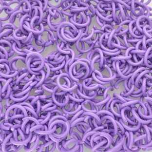 カラー丸カン　25個入り　8㎜　パープル【MCC-PPL】