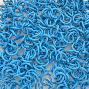 カラー丸カン　25個入り　8㎜　ブルー【MCC-BLU】