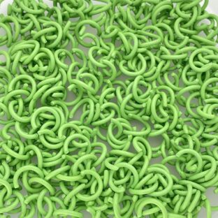 カラー丸カン　25個入り　8㎜　ライトグリーン【MCC-LGRN】