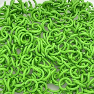 カラー丸カン　25個入り　8㎜　グリーン【MCC-GRN】