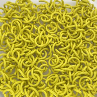 カラー丸カン　25個入り　8㎜　イエロー【MCC-YEL】