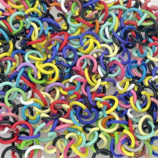 カラー丸カン　50個入り　8㎜　ミックス【MCC-MIX】