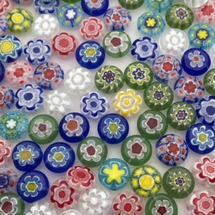 ミッレフィオーリ　フラットラウンド　12㎜　20個入り【GB-ｍｆ-fr12】