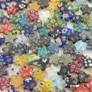 ミッレフィオーリ　スター　10㎜　20個入り【GB-ｍｆ-st】