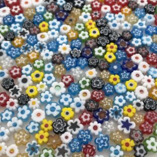 ミッレフィオーリ　フラワー　7-9㎜　30個入り【GB-ｍｆ-fw】