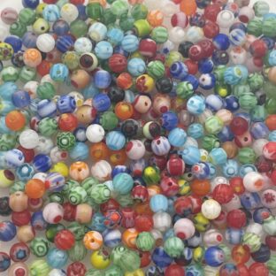 ミッレフィオーリ　ラウンド　4㎜　80個入り【GB-ｍｆ-r04】