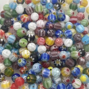 ミッレフィオーリ　ラウンド　6㎜　50個入り【GB-ｍｆ-r06】