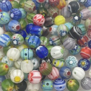 ミッレフィオーリ　ラウンド　8㎜　40個入り【GB-ｍｆ-r08】