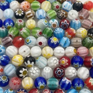 ミッレフィオーリ　ラウンド　10㎜　20個入り【GB-ｍｆ-r10】