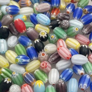 ミッレフィオーリ　オーバル　12㎜　20個入り【GB-ｍｆ-ov】