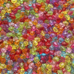 アクリルビーズ　ソロバンミックス　6㎜　350個入り【AB‐ac-6×5.5】