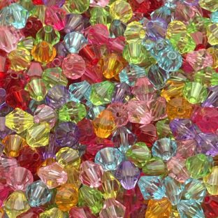 アクリルビーズ　ソロバンミックス　8㎜　150個入り【AB‐ac-8×7.5】