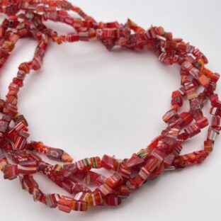 ミッレフィオーリ　サザレ　赤　2-7㎜　2連入り【GB-ｍｆ-chr】