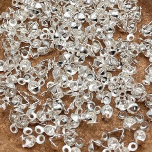 ボールチップ　貝チップ　銀メッキ　200個入り　8×4㎜【BT-SIL03】