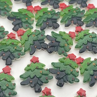 デコパーツ　クリスマスパーツ　ツリー　6個入り　貼り付けパーツ【DP-xmas-cmt】