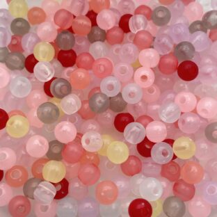 アクリルビーズ　丸玉　ラウンド6㎜　200個入り【AB‐R6MIX-03】