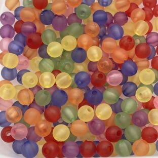 アクリルビーズ　丸玉　ラウンド6㎜　200個入り【AB‐R6MIX-04】