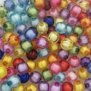 アクリルビーズ　カボチャ　ラウンド8㎜　100個入り【AB‐PNMIX-t08】