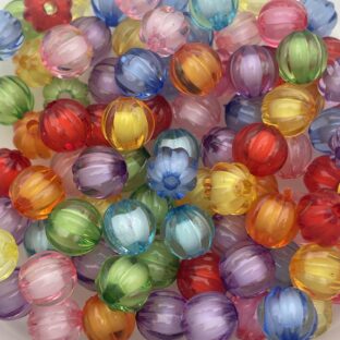 アクリルビーズ　カボチャ　ラウンド10㎜　60個入り【AB‐PNMIX-t10】