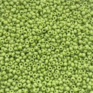 シードビーズ　2㎜　ライトグリーン　30ｇ【SEED-BEADS-o02-GRN1】