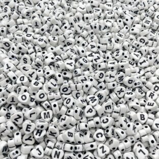 アクリルビーズ　アルファベット　150個入り【AB‐EA-MIXhwb】