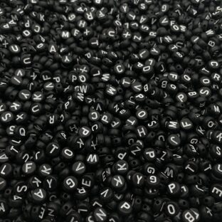 アクリルビーズ　アルファベット　150個入り【AB‐EA-MIXrbw】