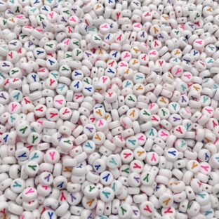 アクリルビーズ　アルファベットY　100個入り【AB‐EA-Yc】