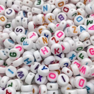 アクリルビーズ　アルファベットA～Z　260個入り【AB‐EA-MIXc】