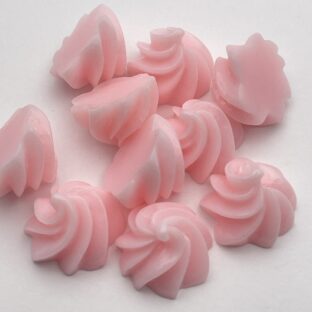 デコパーツ　ホイップクリーム　ピンク　10個入り　貼り付けパーツ【DP-CM-004-PNK】