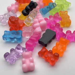 デコパーツ　くま　10個入り　貼り付けパーツ【DP-GBR18-MIX】