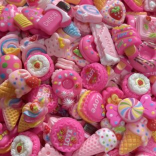 デコパーツ　スィーツミックス　ピンク　45個入り　貼り付けパーツ【DP-SW-MIXP】